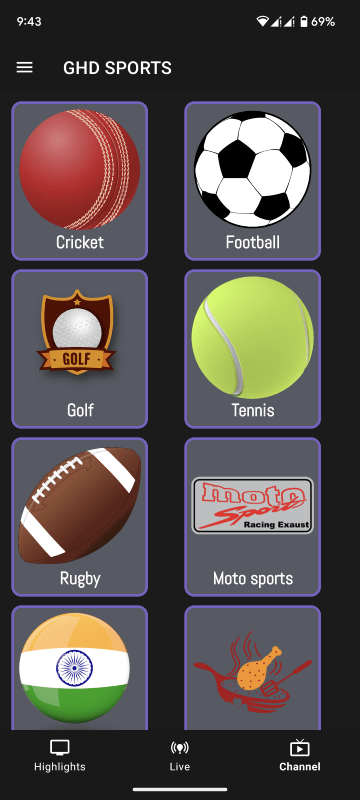 Screenshots of GHD Sports APK 2