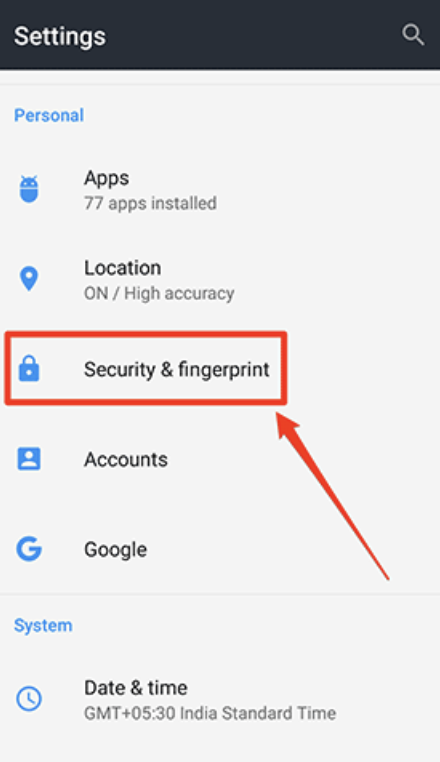 Enable Unknown Sources Option in Settings Android