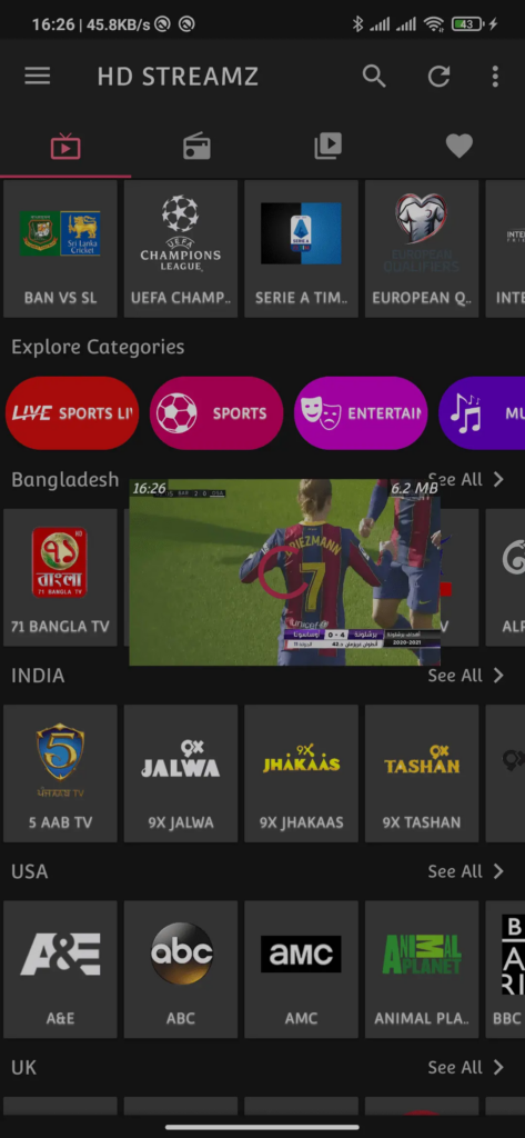 HD Streamz APK Screenshots